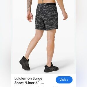 lululemon athletica Gray Camo Athletic Shorts